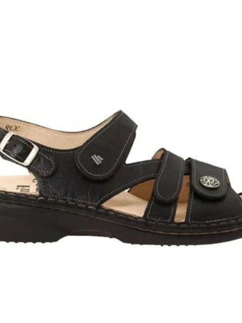 Finn Comfort  Women's Tiberias Sandal - Black Nappa  Women Size 36 (6 US)    NIB